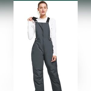 BALEAF Women's Insulated Waterproof Ski bib overalls NWT